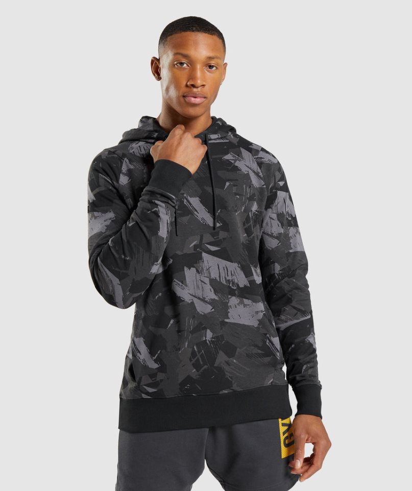 Bluzy Z Kapturem Gymshark Bold Męskie Camo | PL 157KBV